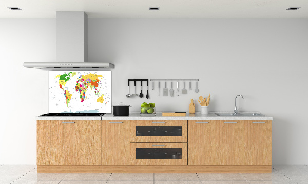 Panel para cocina Mapa del mundo