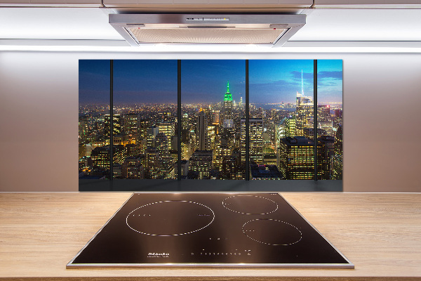 Panel para cocina Nueva York de noche