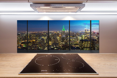 Panel para cocina Nueva York de noche