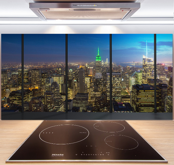 Panel para cocina Nueva York de noche