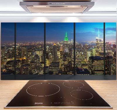 Panel para cocina Nueva York de noche