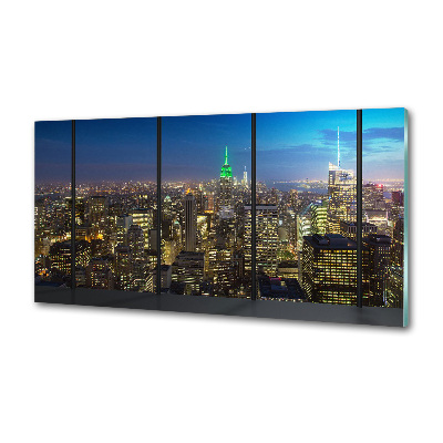 Panel para cocina Nueva York de noche