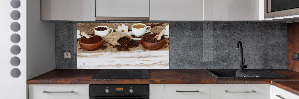 Panel antisalpicaduras Una taza de café