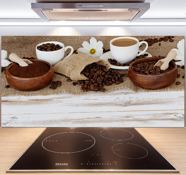 Panel antisalpicaduras Una taza de café