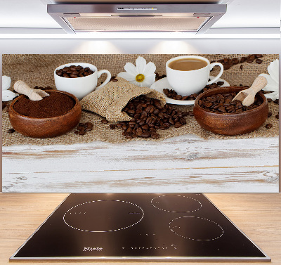 Panel antisalpicaduras Una taza de café