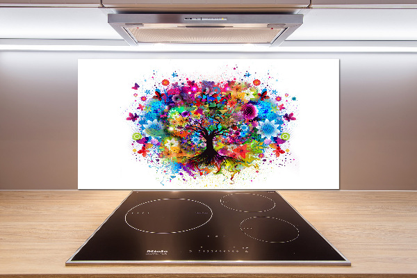 Panel do kuchni Kolorowe drzewo