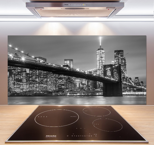 Salpicadero de cocina Nueva York de noche