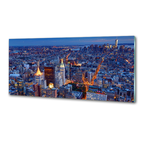 Panel antisalpicaduras Manhattan de noche