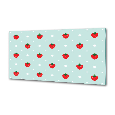 Panel de pared de cocina Iconos de fresa