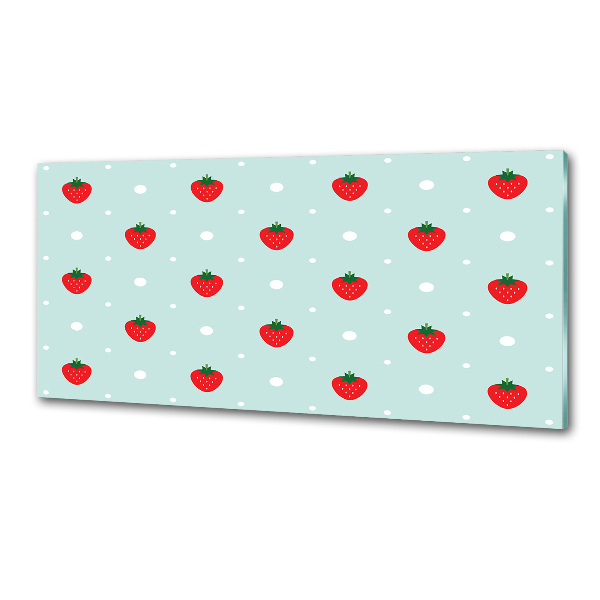 Panel de pared de cocina Iconos de fresa