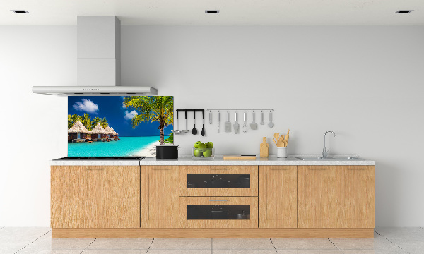 Salpicadero de cocina Bungalows en Maldivas