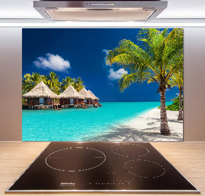 Salpicadero de cocina Bungalows en Maldivas