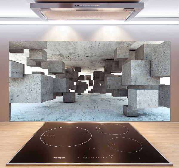 Panel antisalpicaduras Cubos de hormigón