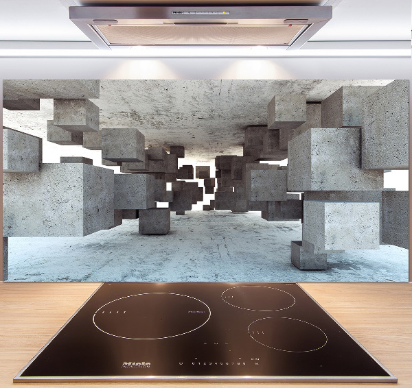 Panel antisalpicaduras Cubos de hormigón