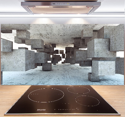 Panel antisalpicaduras Cubos de hormigón