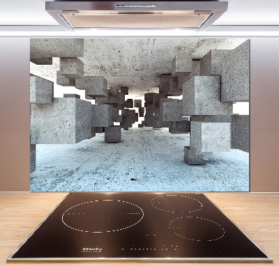 Panel antisalpicaduras Cubos de hormigón