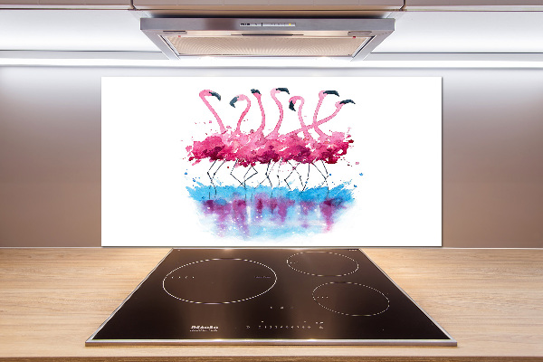 Panel antisalpicaduras Flamencos