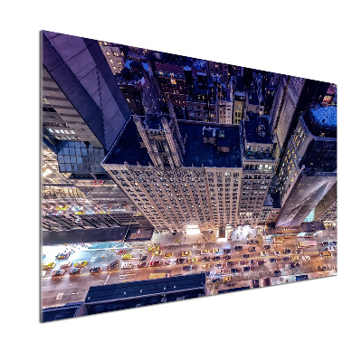 Panel de pared de cocina Nueva York de noche