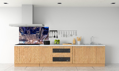 Panel de pared de cocina Nueva York de noche
