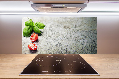 Salpicadero para cocina Tomates y albahaca