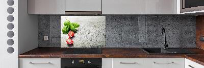 Salpicadero para cocina Tomates y albahaca