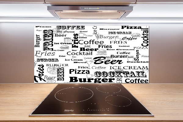 Panel para cocina Menú del restaurante