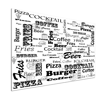 Panel para cocina Menú del restaurante