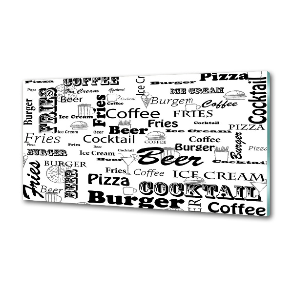 Panel para cocina Menú del restaurante