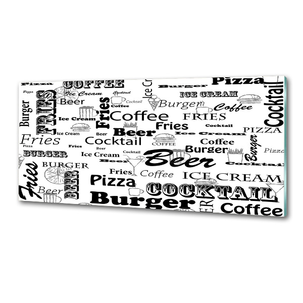 Panel para cocina Menú del restaurante