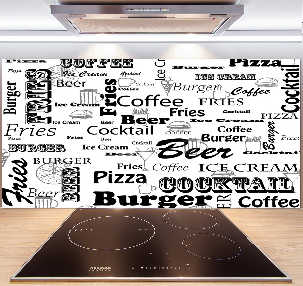 Panel para cocina Menú del restaurante