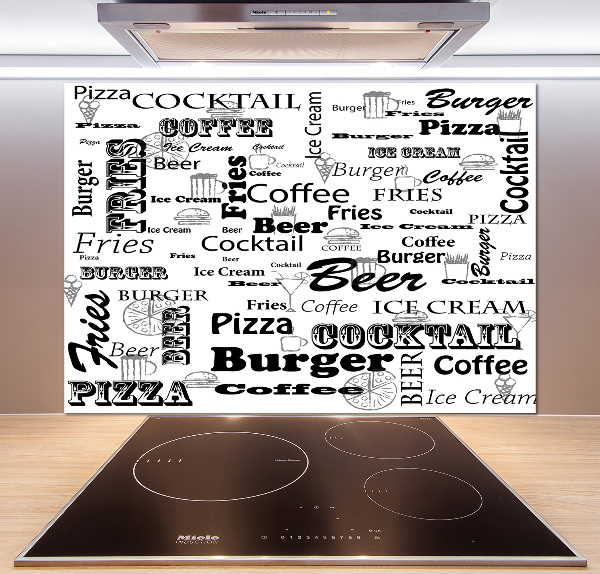 Panel para cocina Menú del restaurante