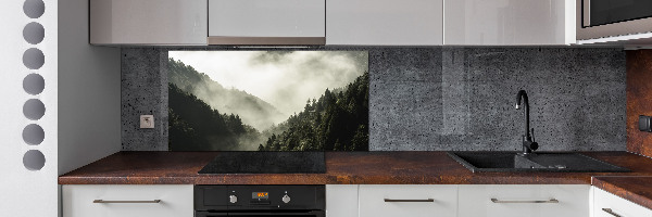 Salpicadero de cocina Niebla sobre el bosque