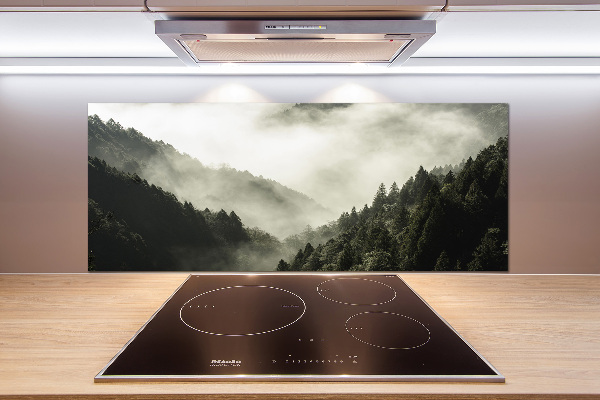 Salpicadero de cocina Niebla sobre el bosque