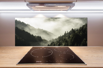 Salpicadero de cocina Niebla sobre el bosque