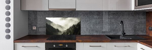 Salpicadero de cocina Niebla sobre el bosque