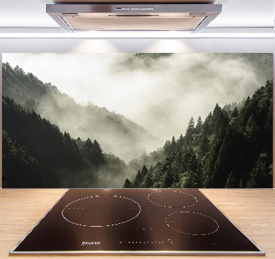 Salpicadero de cocina Niebla sobre el bosque