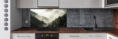 Salpicadero de cocina Niebla sobre el bosque