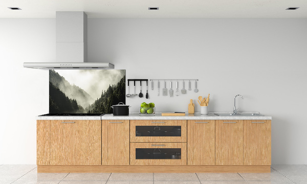 Salpicadero de cocina Niebla sobre el bosque