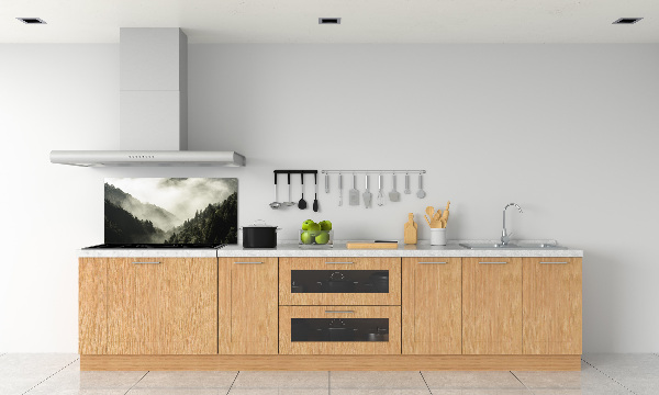 Salpicadero de cocina Niebla sobre el bosque