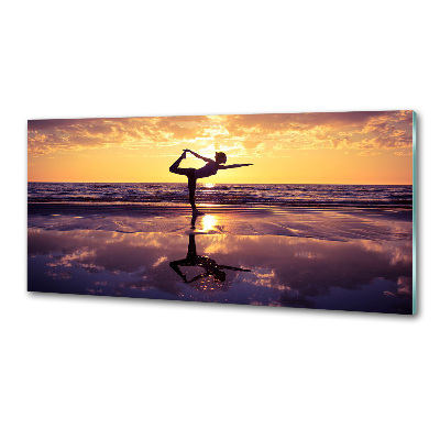 Salpicadero de cocina Yoga en la playa