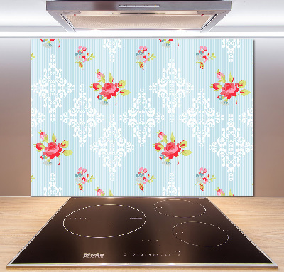 Panel de pared de cocina Rosas y adornos