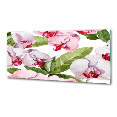 Panel para cocina orquídeas rosas
