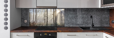 Panel de pared de cocina Niebla en el bosque