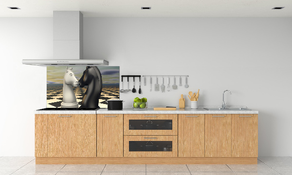 Panel de pared de cocina Caballos de ajedrez