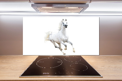 Panel para cocina Caballo árabe blanco