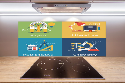 Panel de pared de cocina Asignaturas escolares