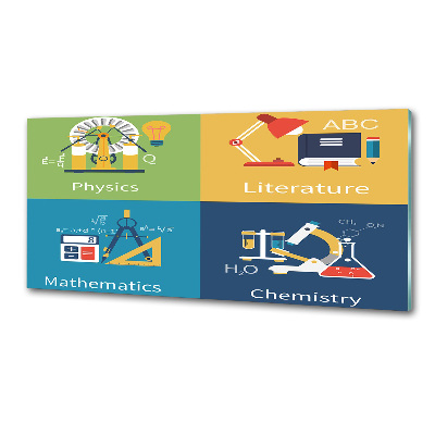 Panel de pared de cocina Asignaturas escolares