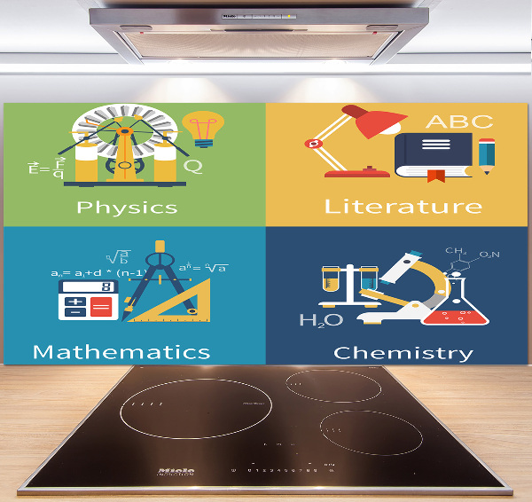 Panel de pared de cocina Asignaturas escolares
