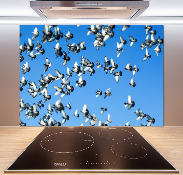 Salpicadero para cocina Una bandada de palomas