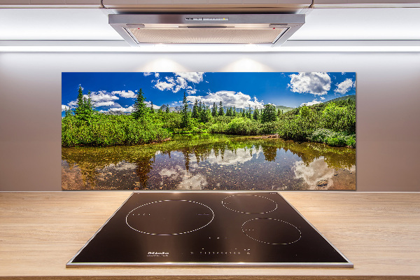 Panel antisalpicaduras Lago en el bosque